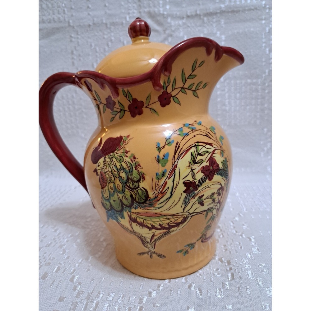 Certified International Provence Rooster Pitcher by April Cornell - Discontinued